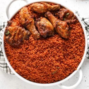 Jollof rice and Chicken