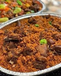 Goat meat Jollof